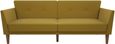 Nowata Regal Mustard Linen Futon Sofa Bed - 2180329NUK
