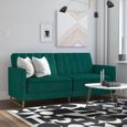 Nowata Skylar Green Velvet Sofa Bed - 2358979NUK