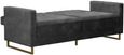 Nowata Skylar Grey Velvet Sofa Bed - 2358479NUK