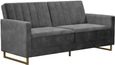 Nowata Skylar Grey Velvet Sofa Bed - 2358479NUK