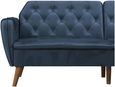 Nowata Tallulah Blue Velvet Futon Sofa Bed - 2144679NUK