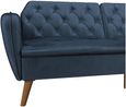 Nowata Tallulah Blue Velvet Futon Sofa Bed - 2144679NUK