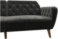Nowata Tallulah Grey Velvet Futon Sofa Bed - 2144479NUK