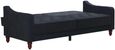 Nowata Vintage Blue Velvet Tufted Futon Sofa Bed - 2238679NUK