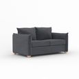 Oliver Sofa Bed - Sunningdale Granite Fabric - 2 Seater