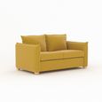 Oliver Sofa Bed - Sunningdale Saffron Fabric - 2 Seater