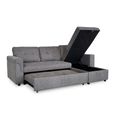 Omniya Corner Sofa Bed - Grey Fabric - Pull Out
