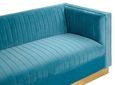 Opal Sofa - 3 Seater - Light Blue Velvet Fabric