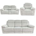 Owen Electric Recliner Sofa Set - Cream Fabric - 3+2+1 Seater