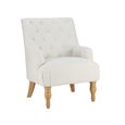 Padstow Highback Armchair - White Fabric
