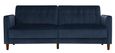 Pinto Tufted Transitional Futon Velvet Fabric 2 Seater Sofa Bed - 2164659UK