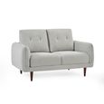 Remy Light Grey Fabric Sofa - 2 Seater