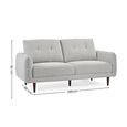 Remy Light Grey Fabric Sofa - 3 Seater