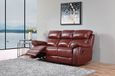 Rivoli Recliner Sofa - Burgundy Leather - 3 Seater
