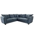 Serena Corner Sofa - Charcoal Black Fabric