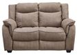Seville Brown Fabric 2 Seater Sofa