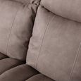 Seville Brown Fabric 3 Seater Sofa