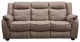 Seville Brown Fabric 3 Seater Sofa