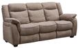 Seville Brown Fabric 3 Seater Sofa