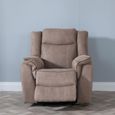 Seville Brown Fabric Recliner Armchair