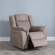 Seville Brown Fabric Recliner Armchair