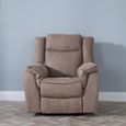 Seville Brown Fabric Recliner Armchair