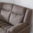 Seville Brown Fabric Recliner Corner Sofa