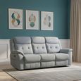 Shelby Grey Fabric 3 Seater Recliner Sofa
