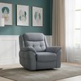 Shelby Grey Fabric Recliner Armchair