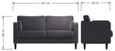 Sierra 2 Seater Cushion Back Sofa - Variant Available