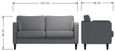 Sierra 2 Seater Cushion Back Sofa - Variant Available