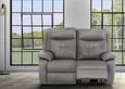 Sophia Grey Leather 2 Seater Electric Recliner Sofa