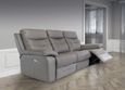 Sophia Grey Leather 3 Seater Electric Recliner Sofa