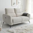 Sorrento Electric Recliner Sofa - Beige Fabric - 2 Seater