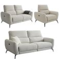 Sorrento Electric Recliner Sofa Set - Beige Fabric - 3+2+1 Seater