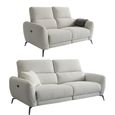 Sorrento Electric Recliner Sofa Set - Beige Fabric - 3+2 Seater