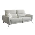 Sorrento Electric Recliner Sofa - Beige Fabric - 3 Seater