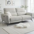 Sorrento Electric Recliner Sofa - Beige Fabric - 3 Seater