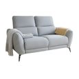 Sorrento Electric Recliner Sofa - Grey Fabric - 2 Seater