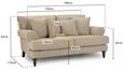 Summer Sofa - Beige Fabric - 2 Seater