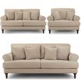 Summer Sofa Set - Beige Fabric - 3+2+1 Seater