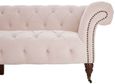Suri Sofa - 3 Seater - Chesterfield - Pink Velvet Fabric - Studded