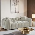 Venice Sofa - Beige Fabric - 3 Seater