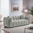 Venice Sofa Set - Grey Fabric - 3+1+1 Seater