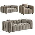 Venice Sofa Set - Mocha Fabric - 3+2+1 Seater