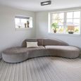 Venice 4 Seater Curved Sofa - Natural Fabric