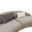 Venice 4 Seater Curved Sofa - Natural Fabric