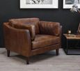 Vintage Brown Leather Adina Armchair