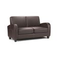 Vivo Brown Faux Leather Sofa - 2 Seater