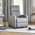 Vivo Recliner Armchair - Grey Chenille Fabric
